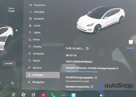 2023 Tesla Model 3 Rear-Wheel Drive z USA, uszkodzony, nr VIN 5YJ3E1EA3PF593547